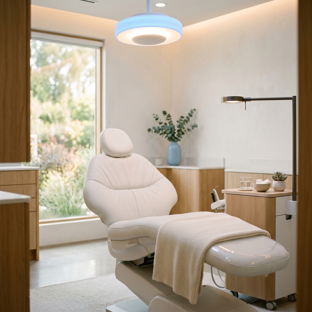 Modern, comforting, and anxiety-free patient dental lounge